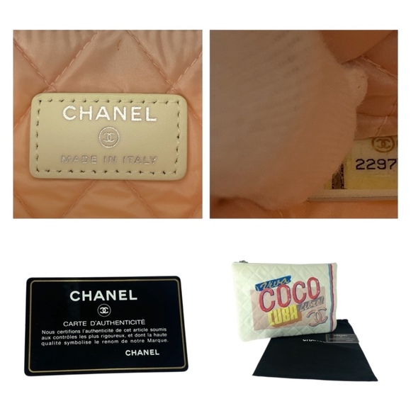 CHANEL White Canvas Clutch Bag - Picture 4 of 10